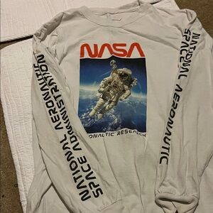 NASA White Long Sleeve Tee